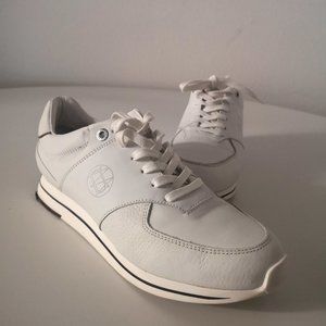 Massimo Dutti white leather trainers